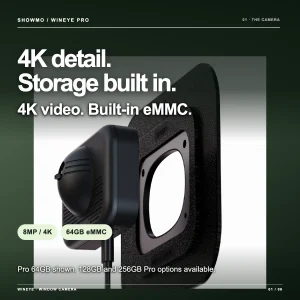 WinEye Pro window camera: 4K video and built-in eMMC storage