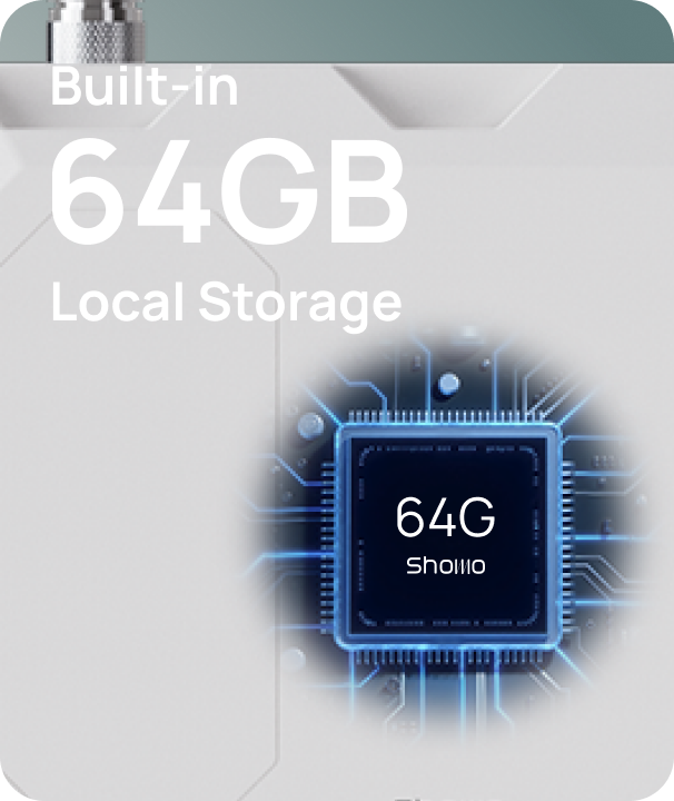64GB Local Storage Built-in